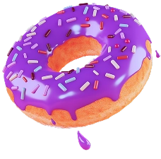 Small donut background shape