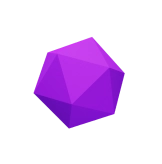 Large purple hexagon background shape